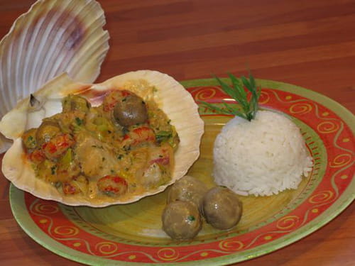 Fricassée d'écrevisses et de rouget de lili