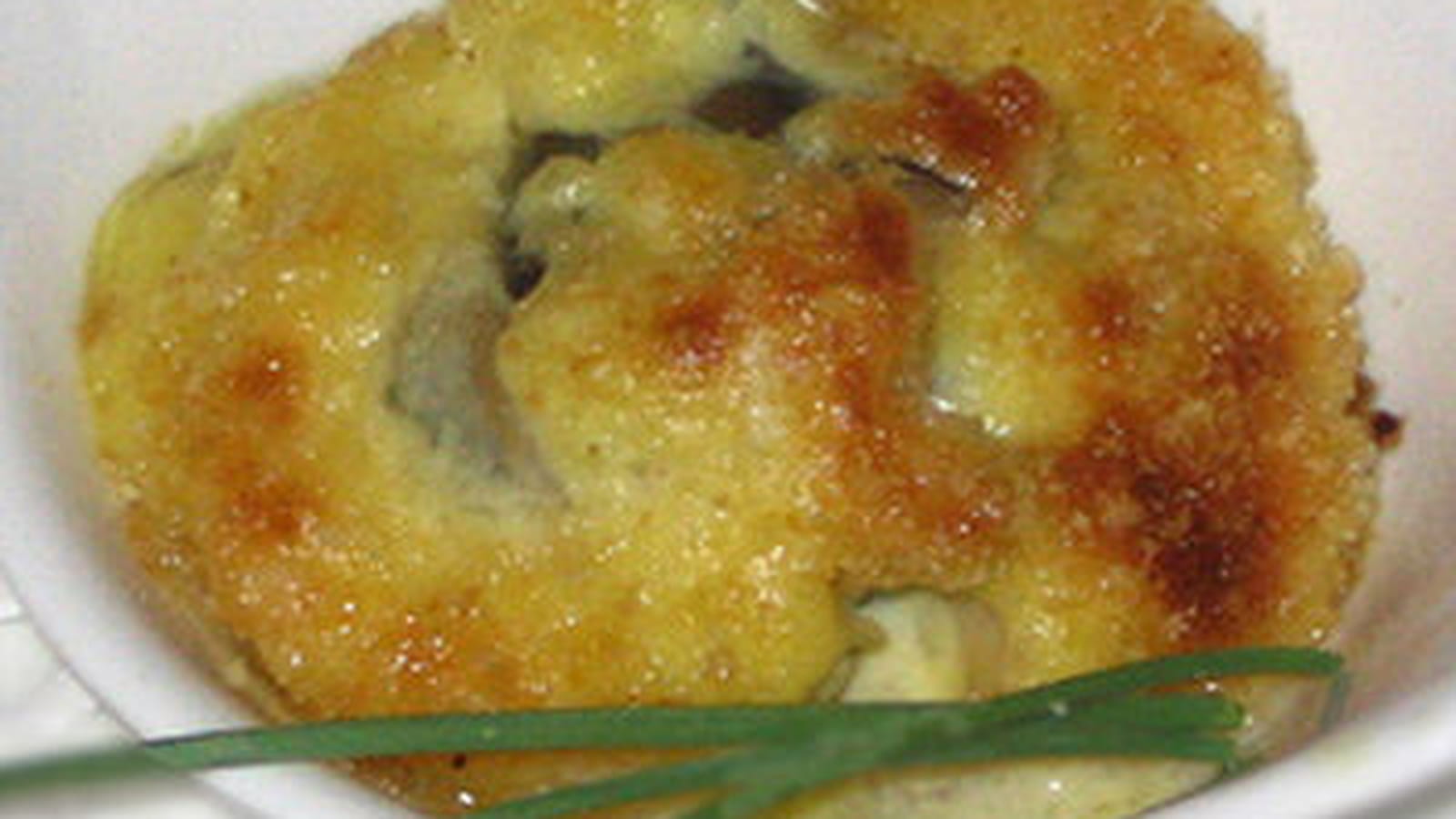 Amandes de mer gratinées au curry et aux noix