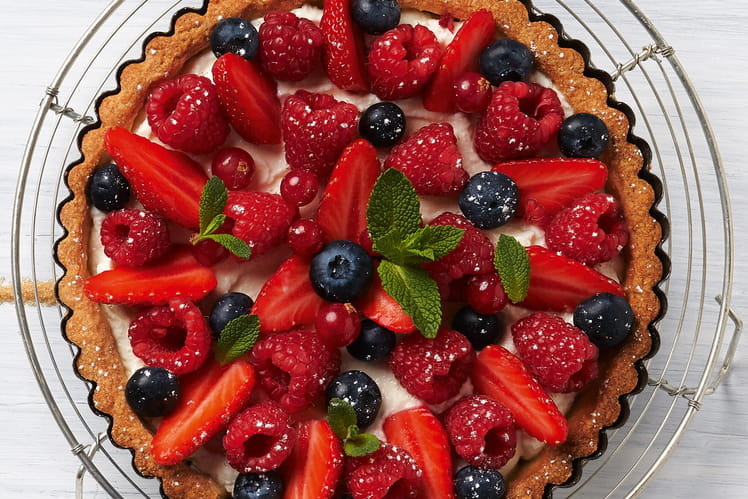 Recette De Tarte Legere Aux Fruits Rouges Et Carre Frais