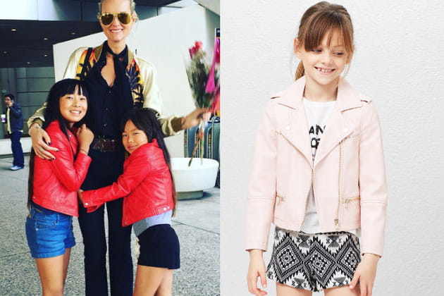 Un blouson biker pour les filles de Laeticia Hallyday