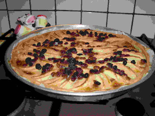 Tarte aux pommes et raisins secs