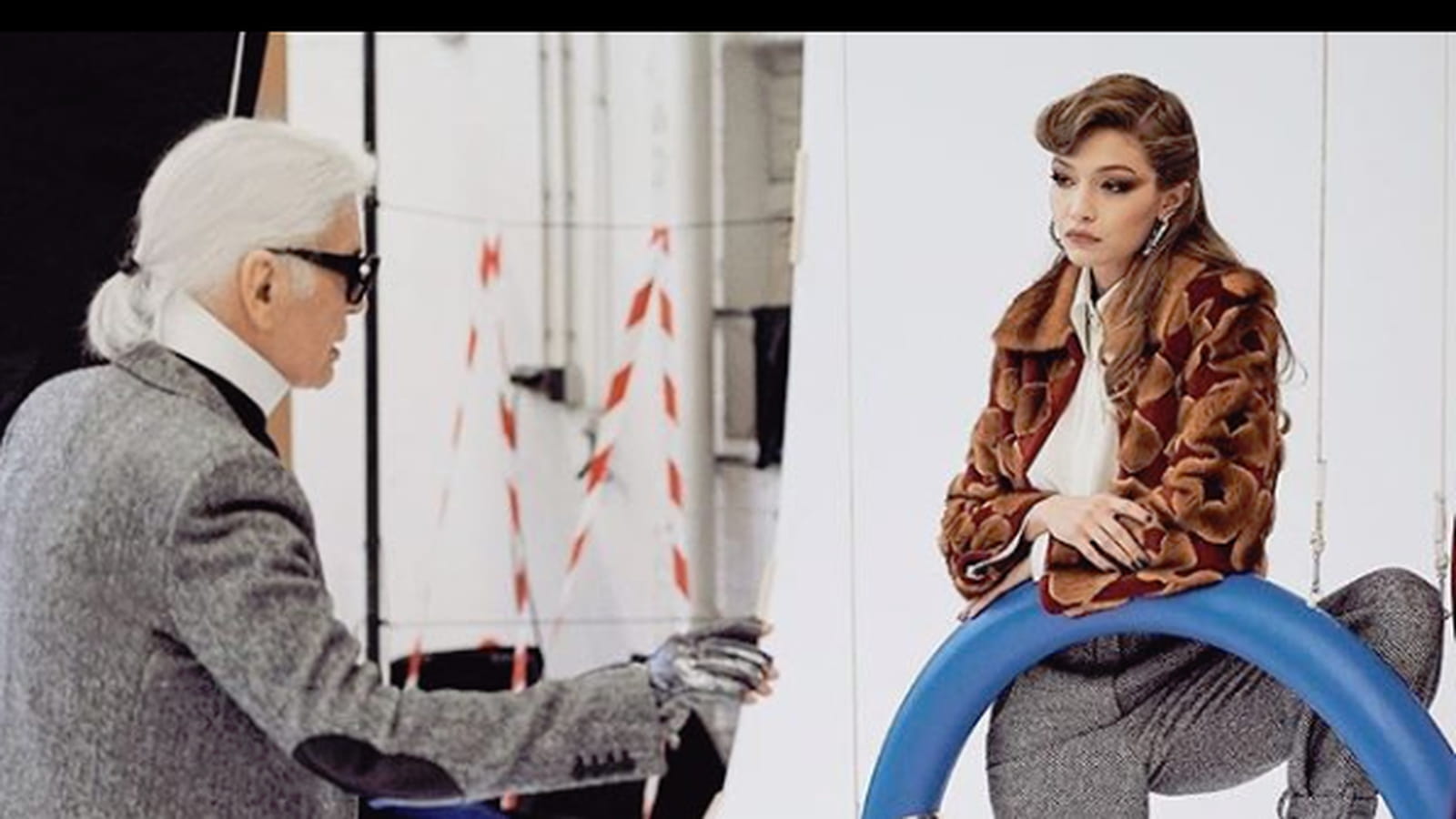 Gigi Hadid,  Karl Lagerfeld 