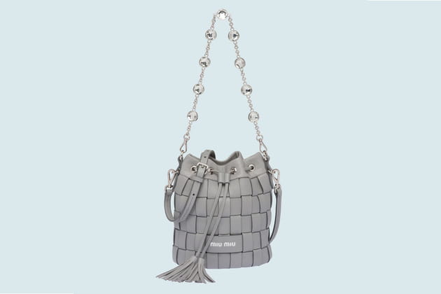 Sac à main gris de Miu Miu