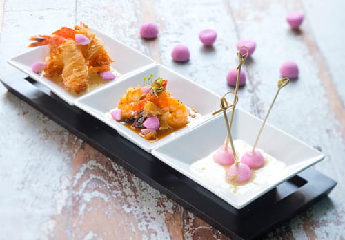 Tempura et curry thaï au lait de coco, crevettes et Tagada Purple