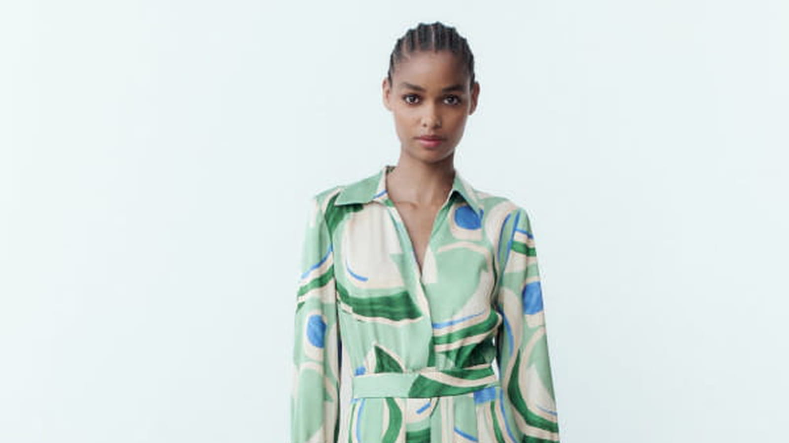Robe à plis plats Zara 