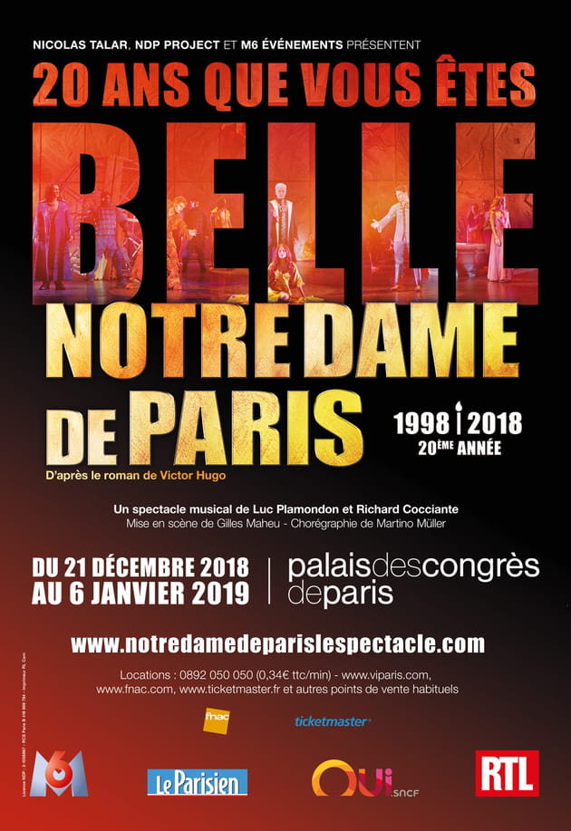 Spectacle NotreDame de Paris, au Palais des Congrès