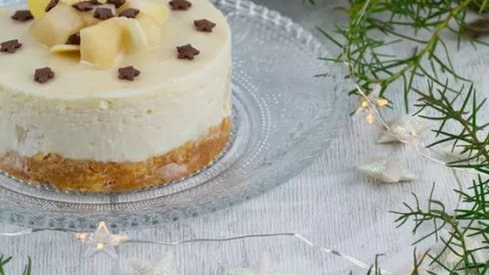 Cheesecake végétal poire-amande
