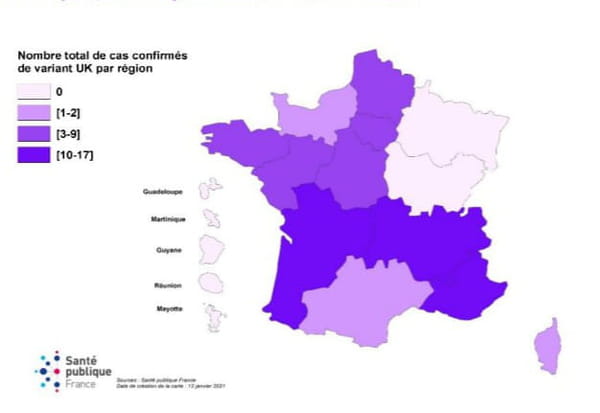 carte variant anglais en france