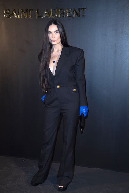 Demi Moore au défilé Saint Laurent