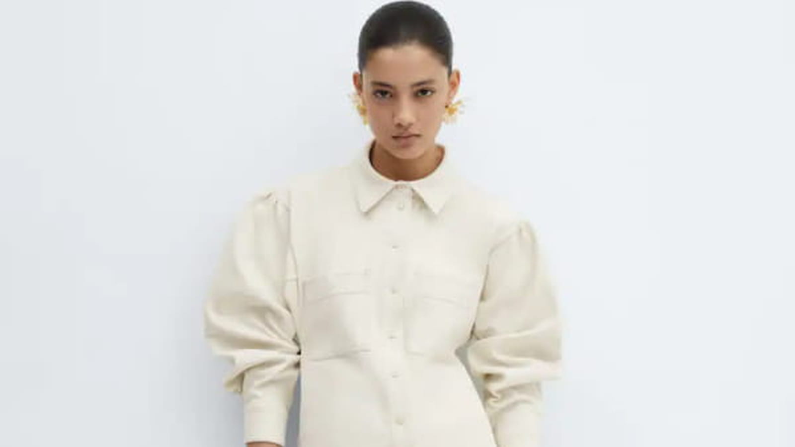Robe à manches bouffantes Mango