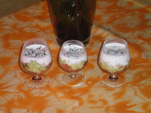 Verrines au crabe