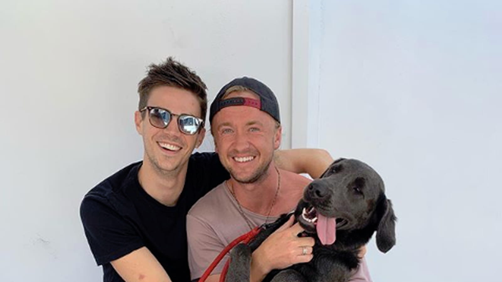 Grant Gustin et Tom Felton