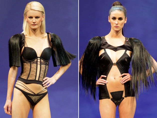 Gu&ecirc;pi&egrave;re noire de Lisca et body noir de Made by Niki