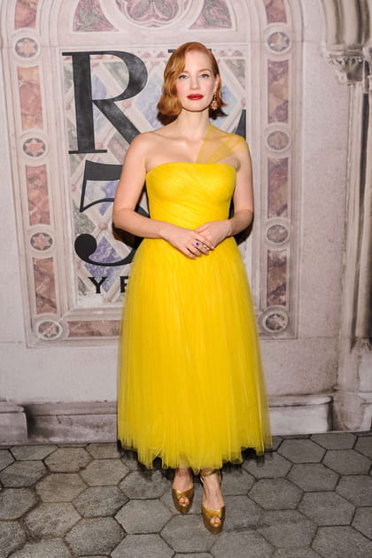 Jessica Chastain au d&eacute;fil&eacute; Ralph Lauren