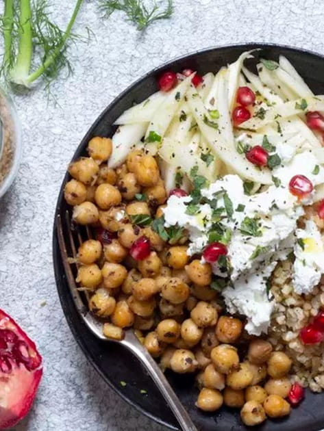 Buddha Bowl au boulgour de bl&eacute; dur et pois chiche au boulgour