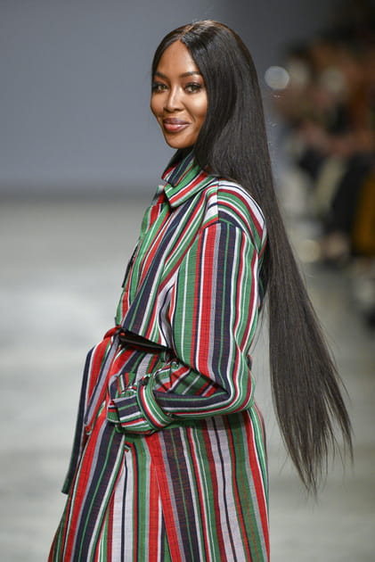 Naomi Campbell au défilé Kenneth Ize automne-hiver 2020-2021