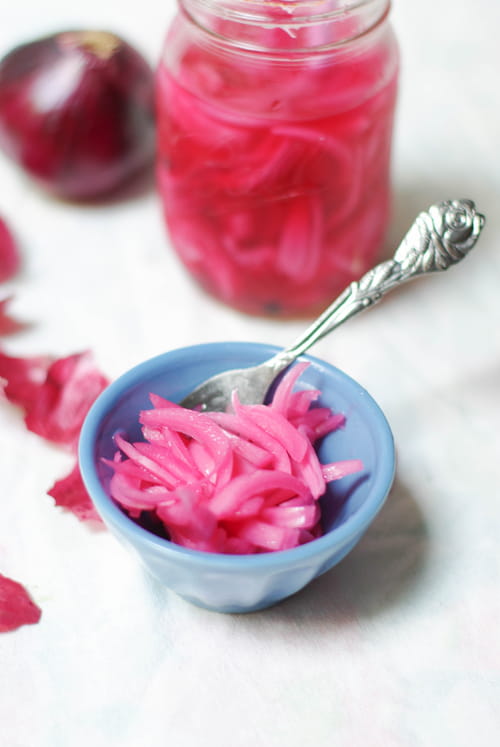 Pickles d'oignon rouge