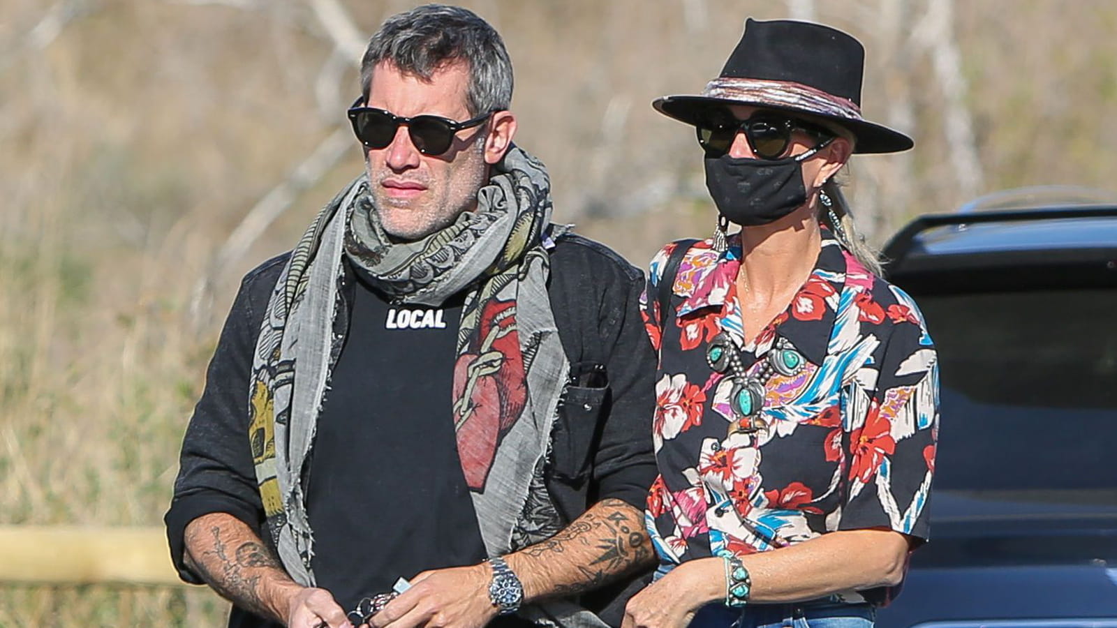Jalil Lespert et Laeticia Hallyday 