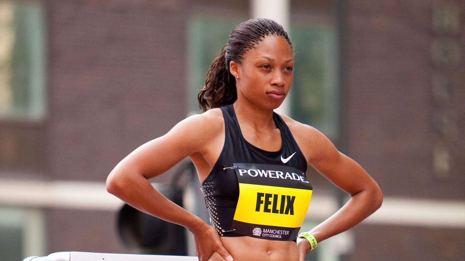 Allyson Felix à Manchester en 2010