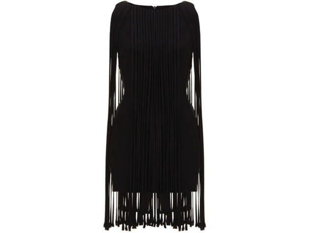 Robe noire à franges