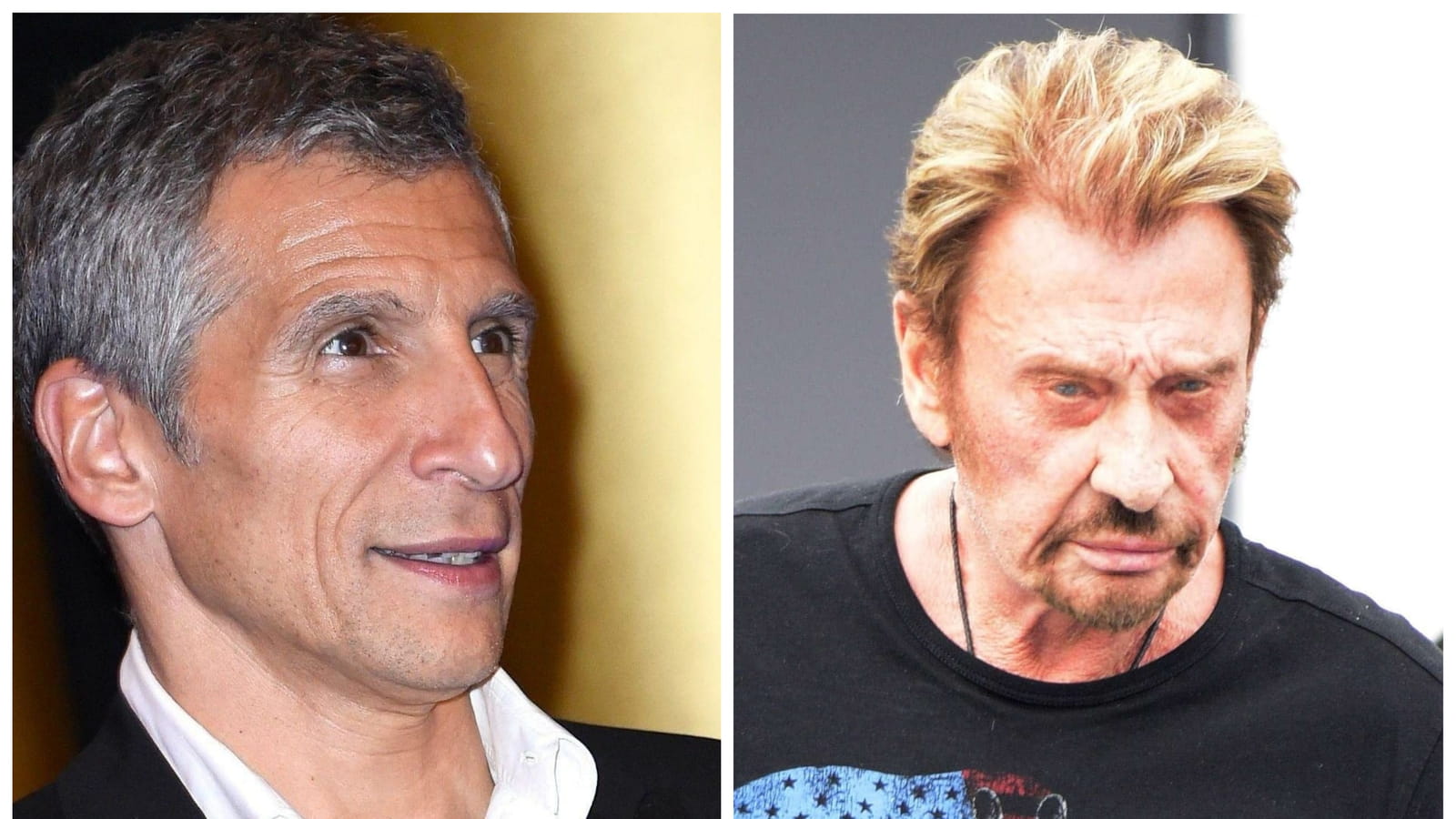 Nagui et Johnny Hallyday