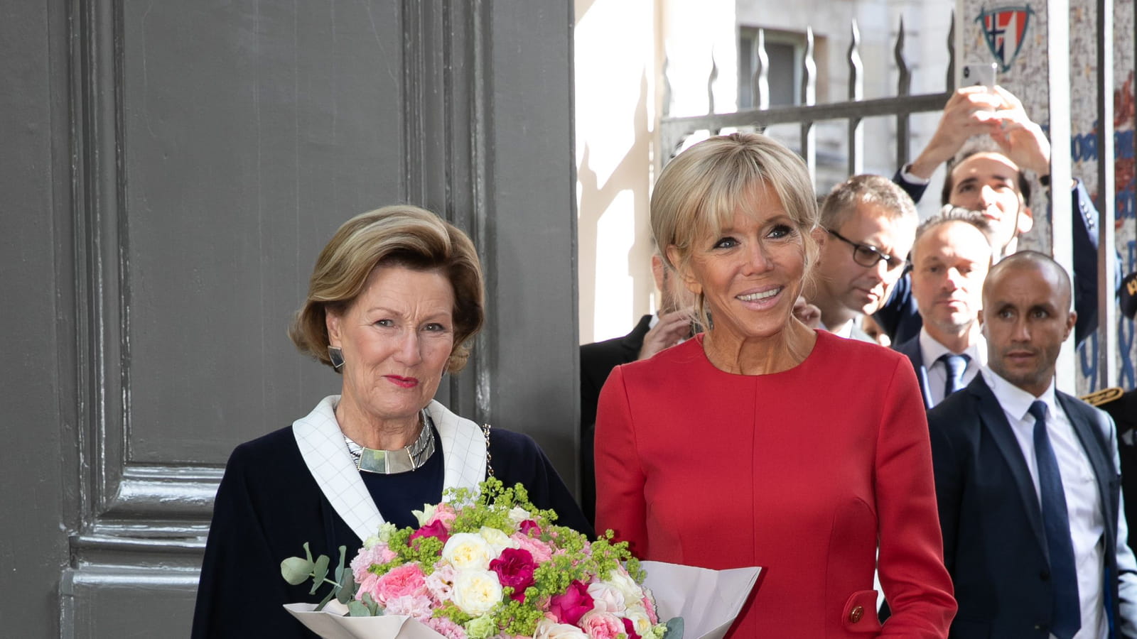 Sonja Haraldsen et Brigitte Macron 