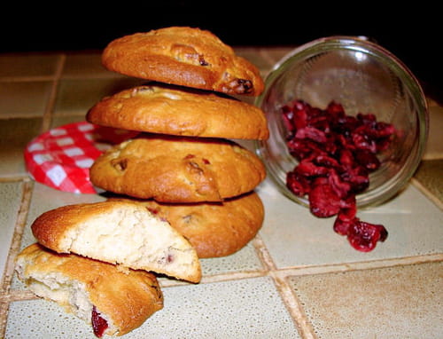 Cookies aux canneberges et chocolat blanc