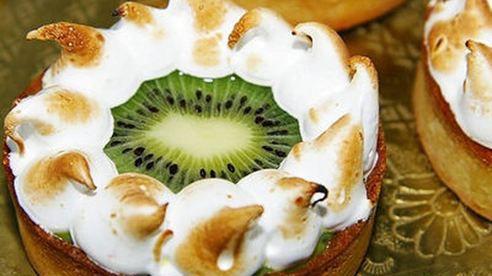 Tarte aux kiwis meringuée