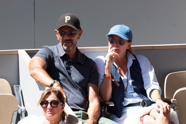 Roschdy Zem et Sarah Poniatowski rep&eacute;r&eacute;s sous le soleil de Roland-Garros
