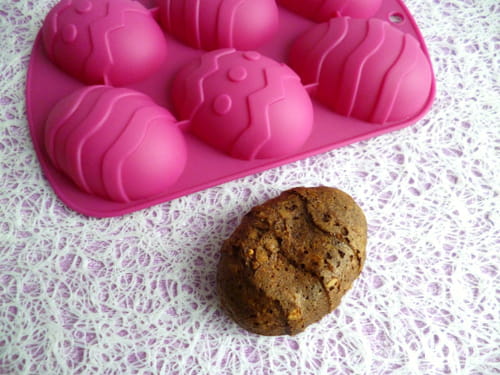 Gâteaux-oeufs diététiques protéinés au ChiCafé et muesli son d'avoine pépites de chocolat