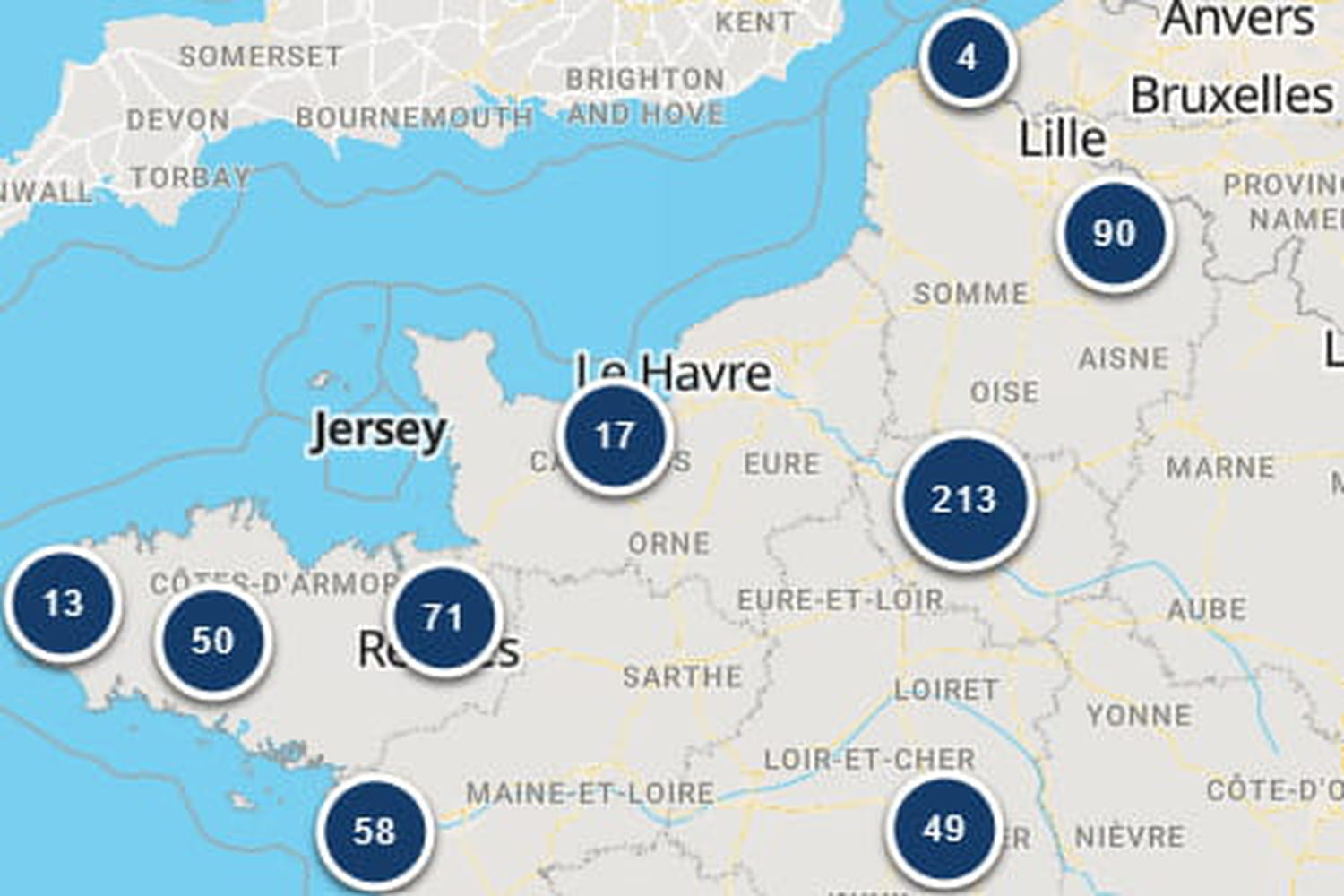 MAP. Here is the list of doctors available in 48 hours everywhere in France
