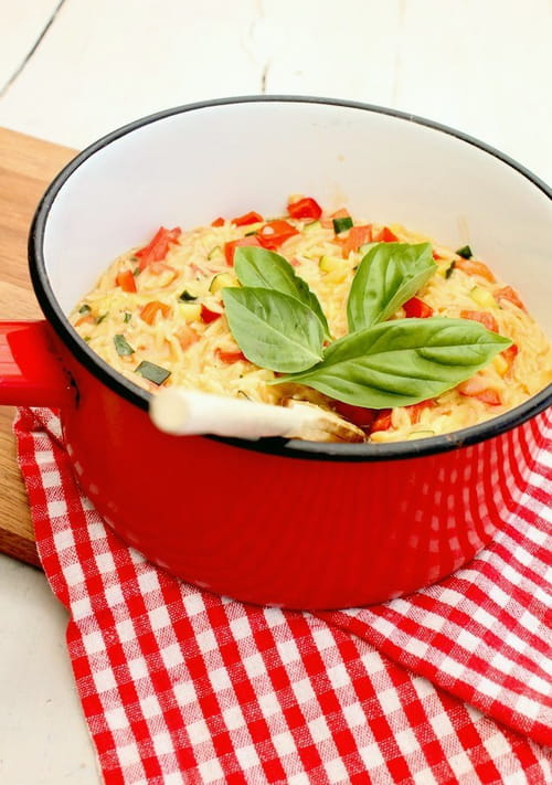 Pastasotto de risetti aux légumes sautés