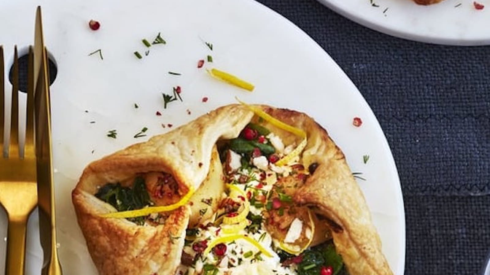 Feuilletés de St Jacques à la crème et aux épinards