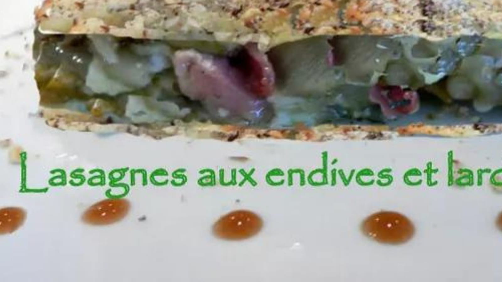 Lasagnes endives et lardons fumés