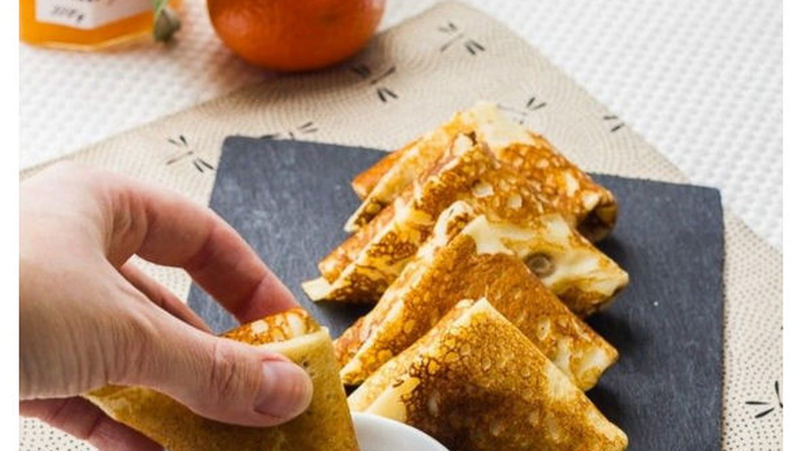 Samoussas de crêpes agrumes et chocolat 