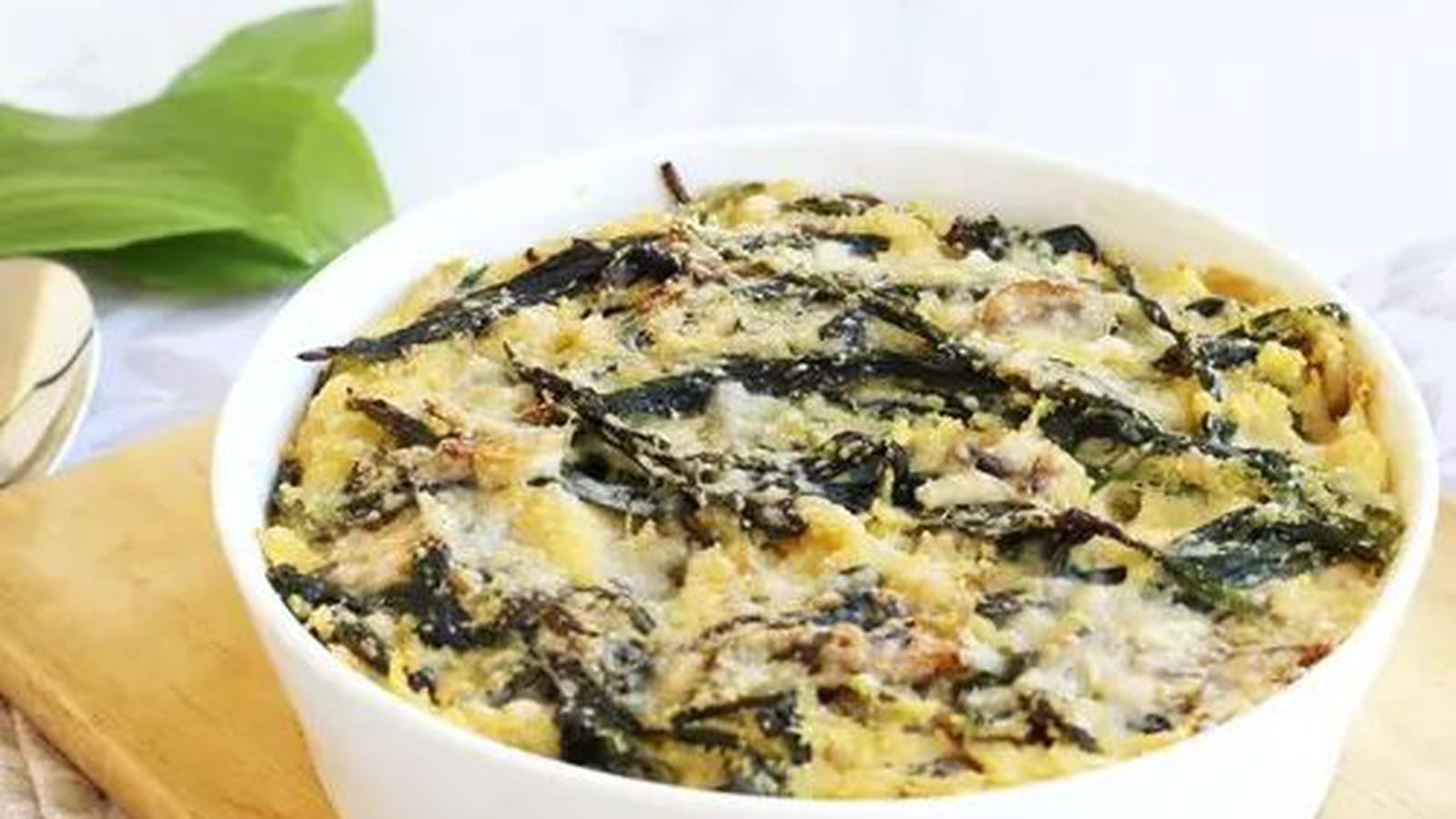 Gratin de polenta à l'ail des ours
