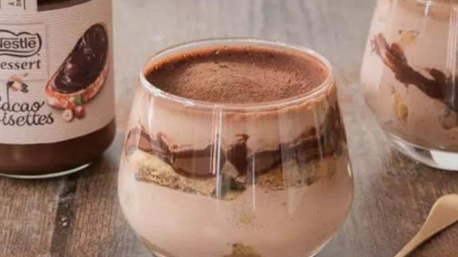 Verrines tiramisu à la pâte à tartiner