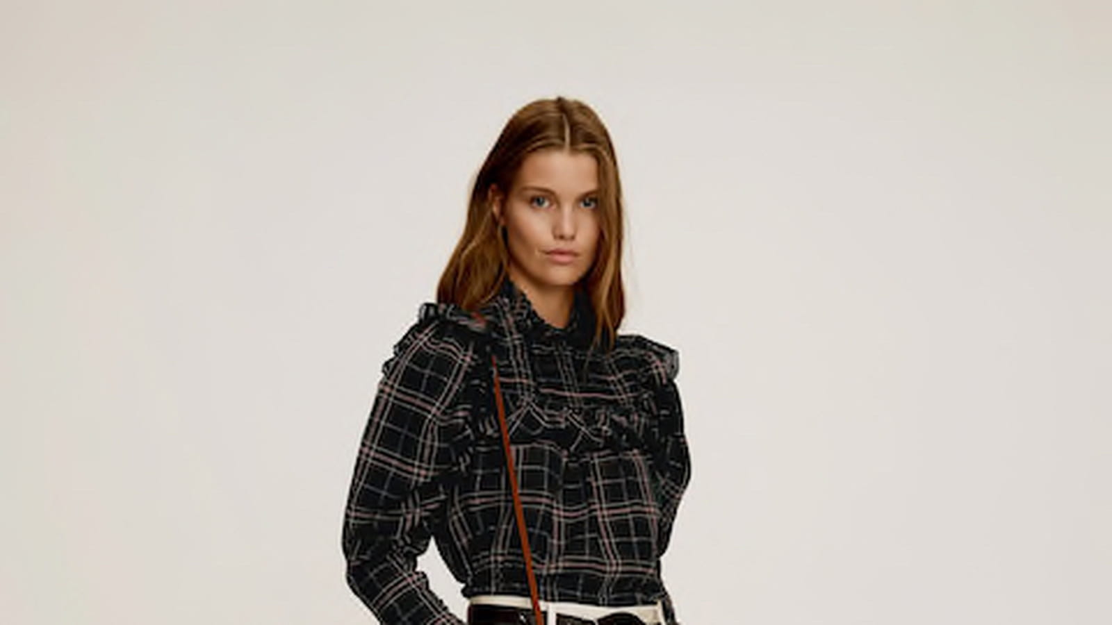 Blouse à carreaux Mango