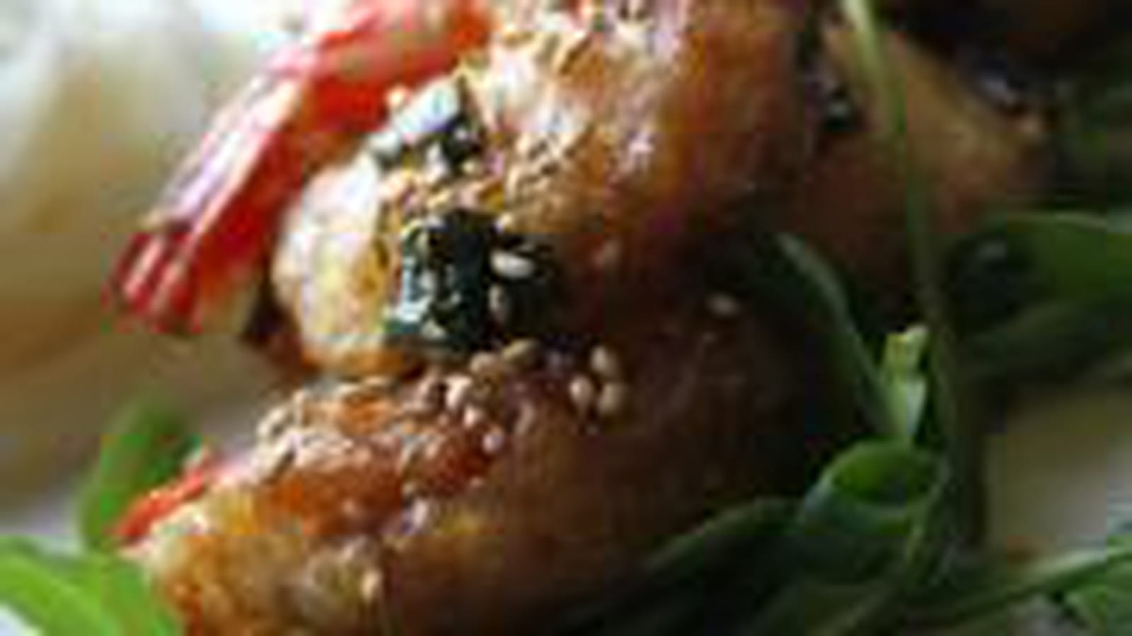 Crevettes aux oignons et miel
