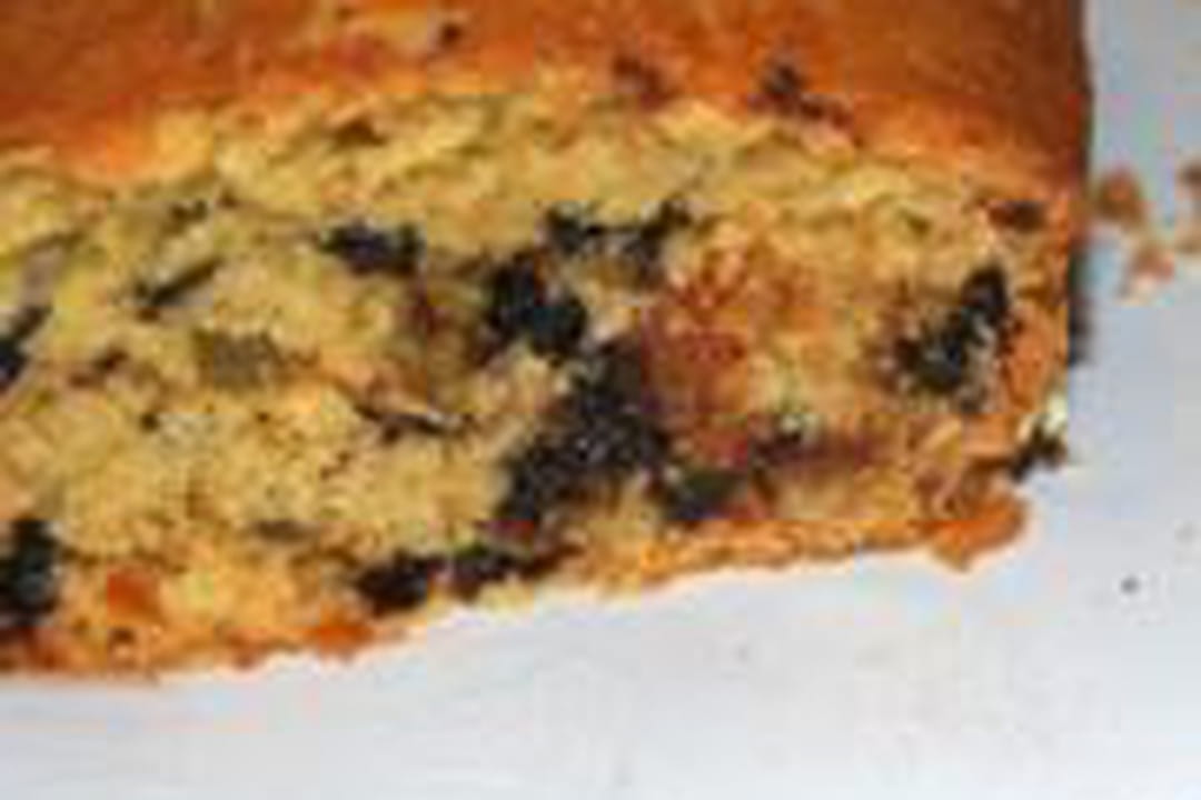 Cake aux fruits confits et au chocolat