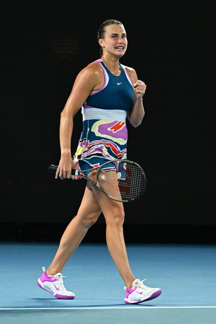 La joueuse de tennis Aryna Sabalenka &agrave; l'Open d'Australie en 2023