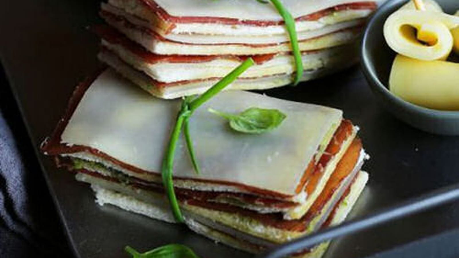 Mille-feuille de viande des grisons et tranches Saint Mont des Alpes Entremont
