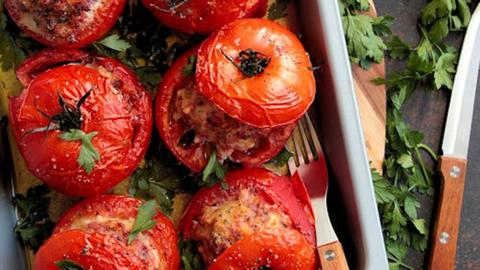 Tomates farcies à la viande de porc
