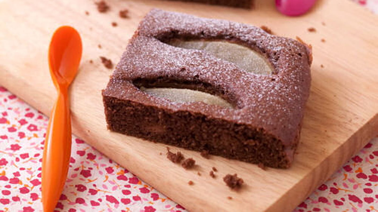 Gâteau aux poires et cacao