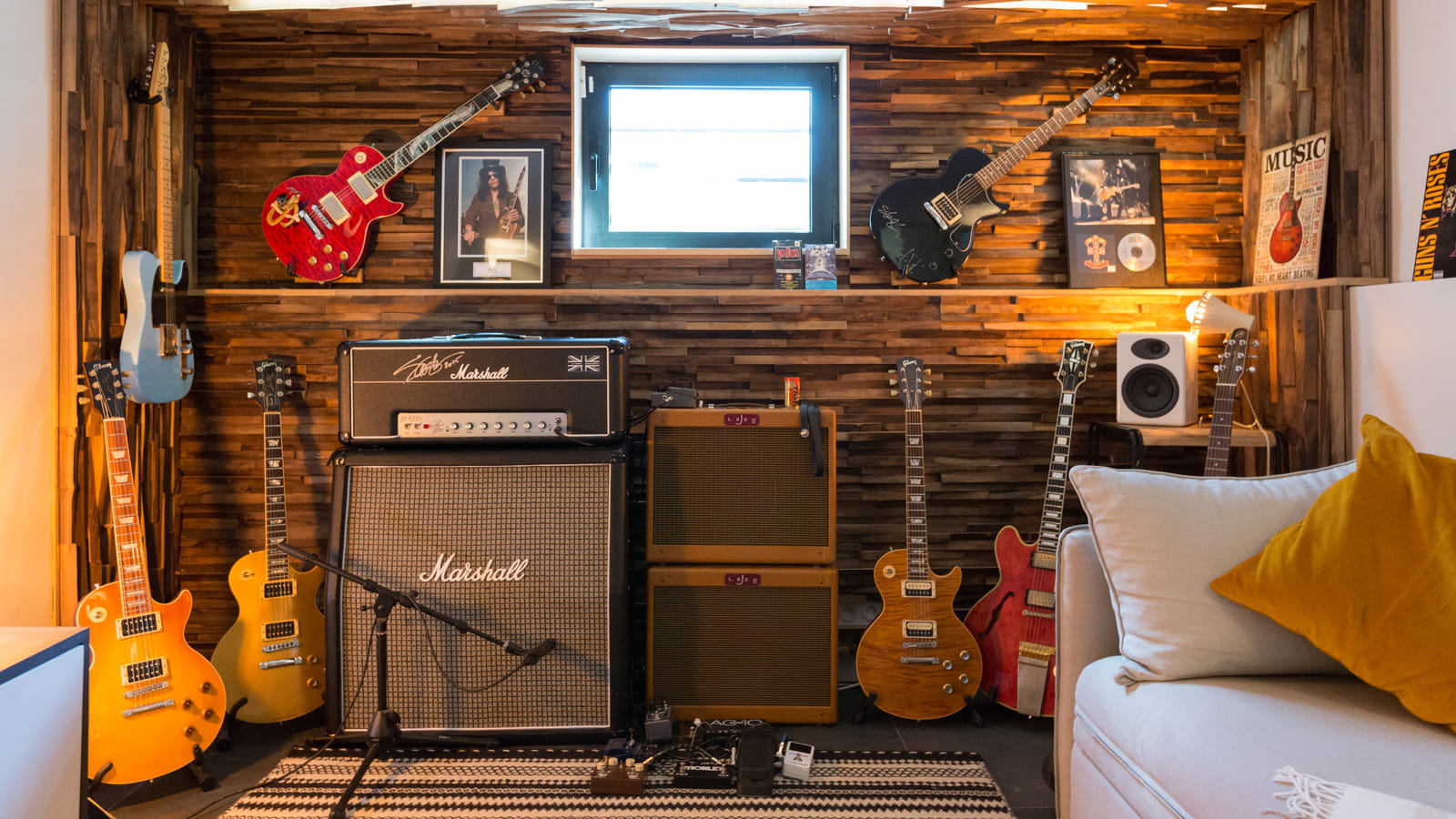 Chambre d'ado à l'ambiance musicale