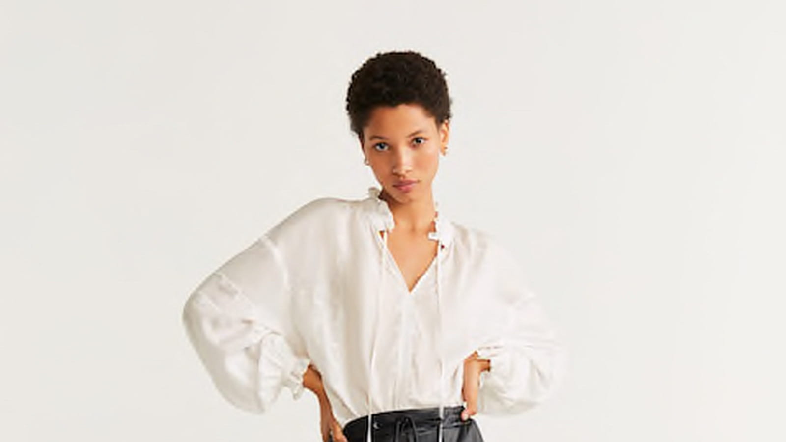 Pantalon taille haute Mango