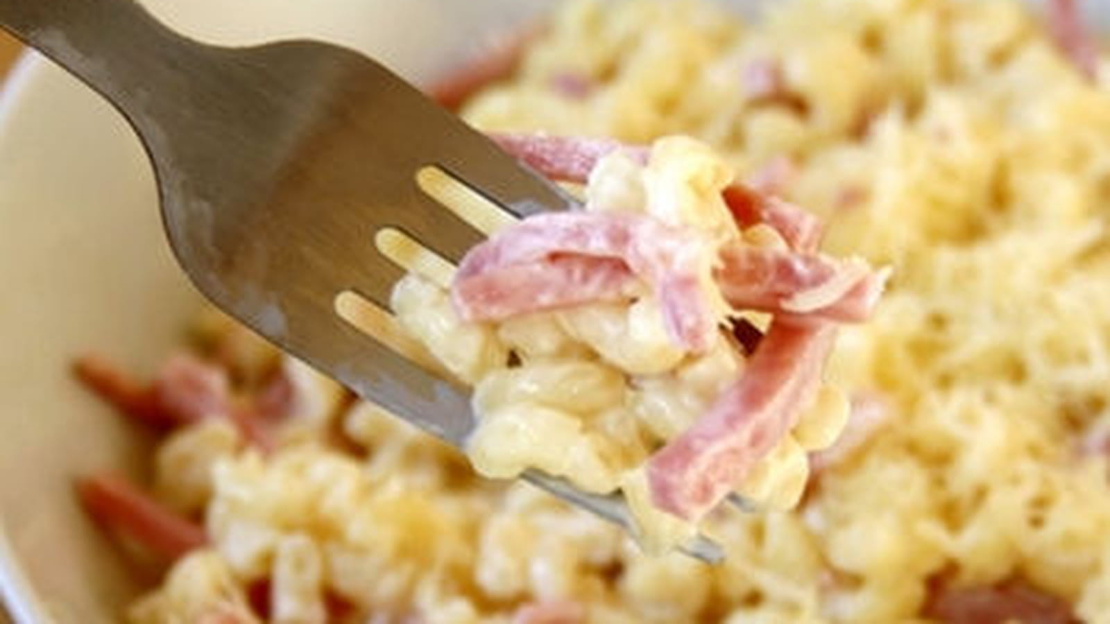 Coquillettes à La vache qui rit et jambon  