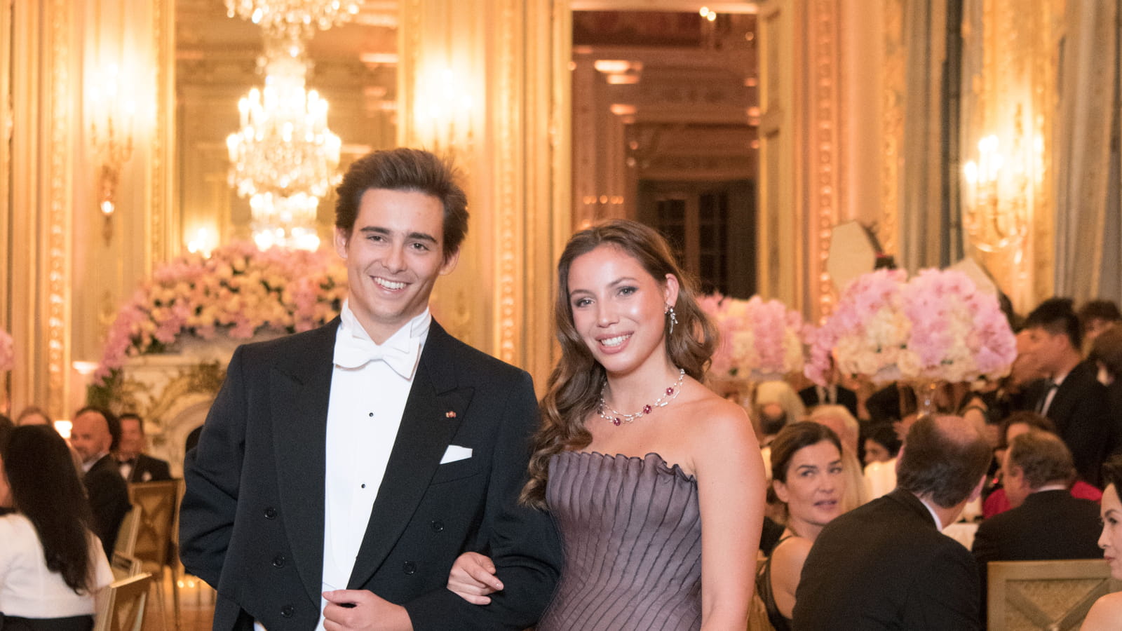 Comtesse Gabrielle de Pourtalès et son cavalier SAR Prince Mirko Sajonia-Coburgo-Gotha 