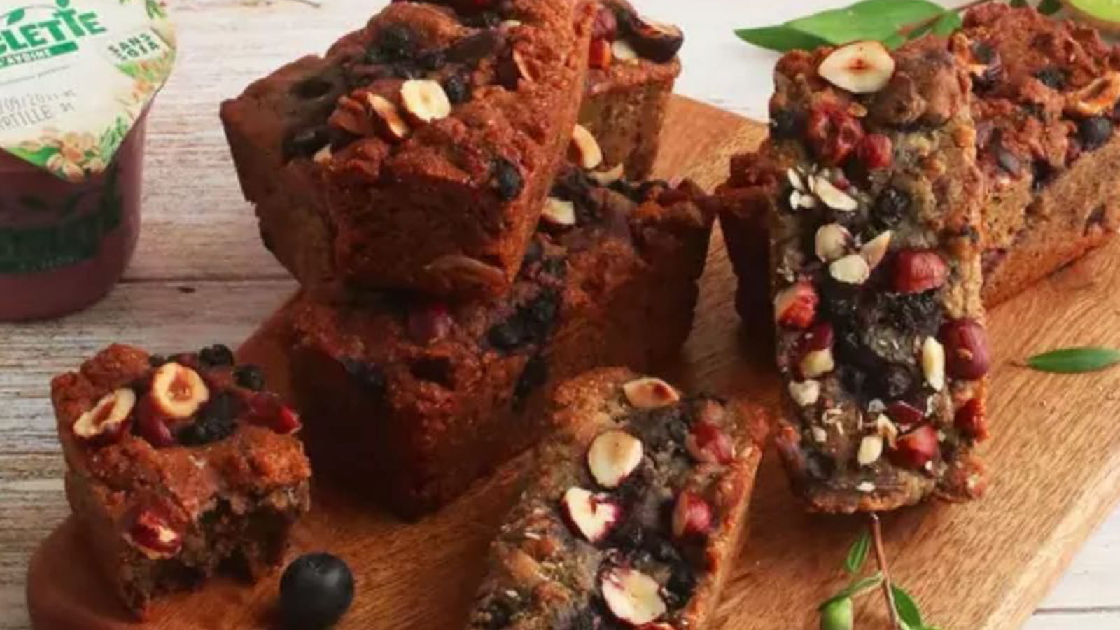 Energy cake myrtille vegan et sans gluten 