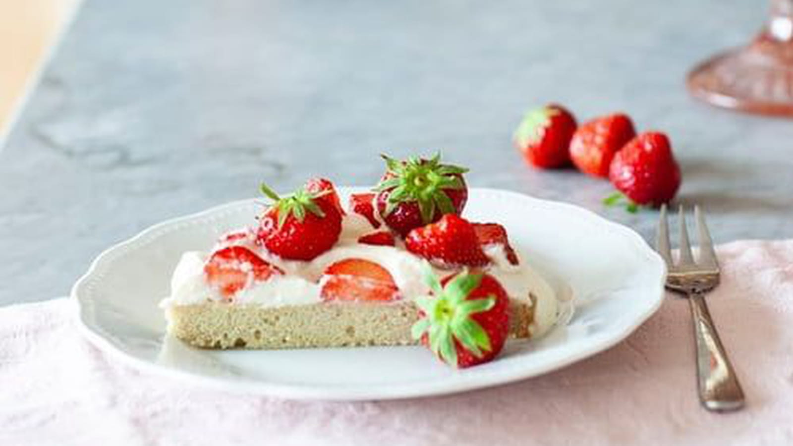 Gâteau fraises & chantilly sans gluten